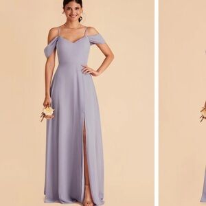 Birdy Grey Purple Devin Convertible Bridesmaid Dress with Slit
